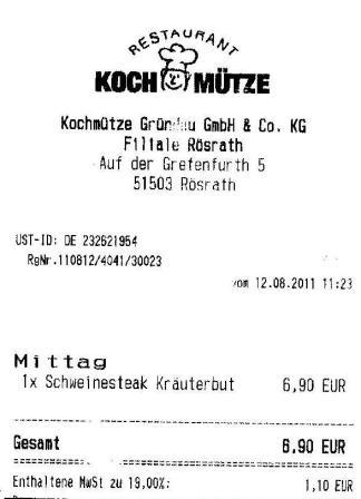 gipr Hffner Kochmtze Restaurant